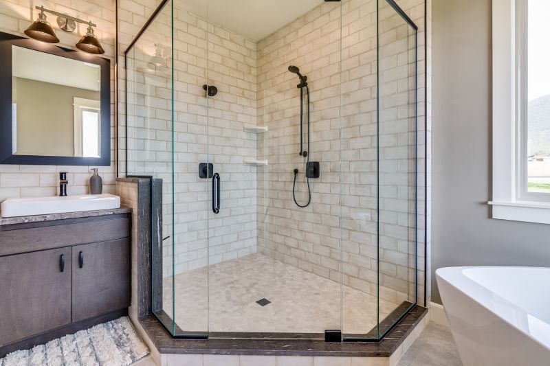 Glass Shower with Minimal Frame